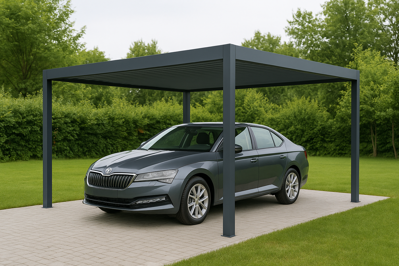 Hliníkový carport - přístřešek pro auto